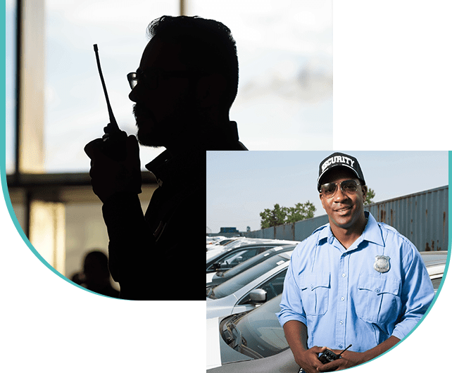 A man holding a cell phone and another man standing next to pipes.